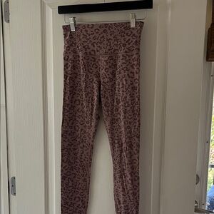 Athleta Mauve Animal Print Leggings
